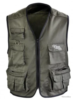 Gilet De Peche Water Queen 10 Poches Kaki