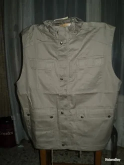 GILET Ss Manches X L 48/50ft Neuf Treesco Gris Beige Déperlant