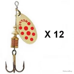 Mepps - Cuiller Mepps Aglia Toutes Couleurs Par 12 1 OR POINTS ROUGE