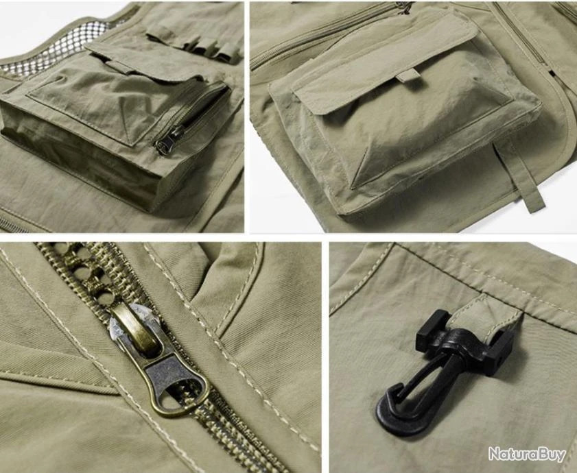 Mountain Gilet De Pêche 12 Poches, Coloris VERT......LIV OFFERTE – Image 2