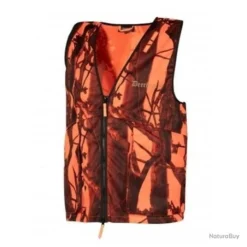Deerhunter LOT DE 3 GILETS PULL-OVER PROTECTOR 78 ORANGE GH CAMO TAILLE S/M